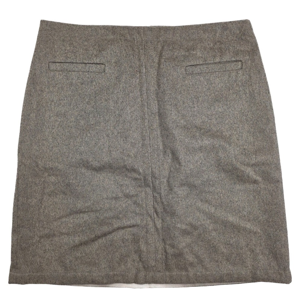 Ann Taylor Gray Wool Blend Kneeโ Length A- Line Skirt Women's Size 10